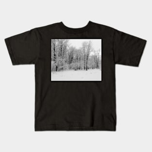 Winter in black and white. Kids T-Shirt